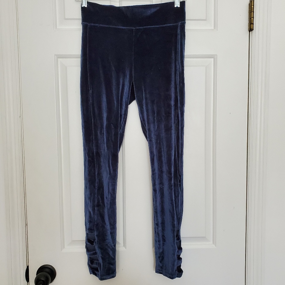 blue velvet leggings - small, utopia by hue